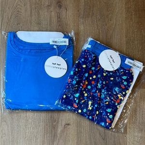 Little Sleepies Blue Paint Party Men’s Medium Pants and Top